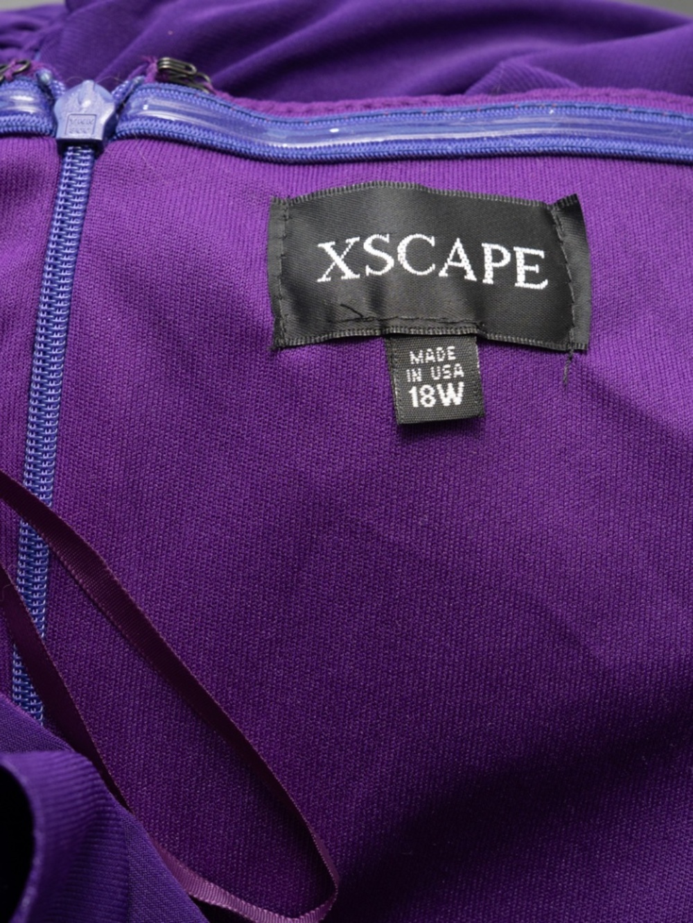 XSCAPE - Ruched Off-Shoulder Gown - Picture 4 of 12